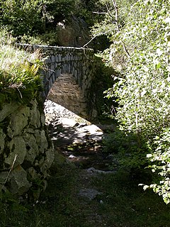 Pont de Sassanat bridge in Andorra