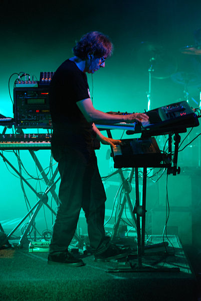 Richard Barbieri during a Porcupine Tree performance in Kraków, Poland, in 2007