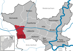 Kart over Preußisch Oldendorf