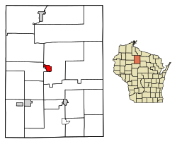 Localização de Phillips em Price County, Wisconsin.