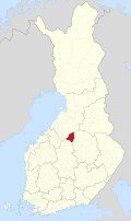 Kaart met de locatie van Pyhäjärvi