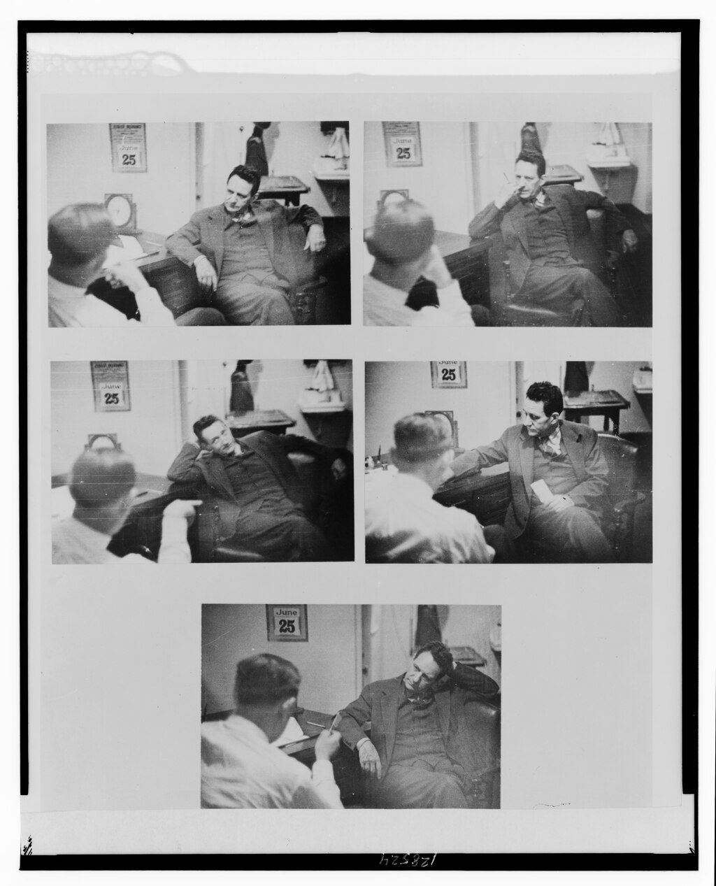 Duquesne in the office of Harry Sawyer (aka William Sebold), FBI, June 25, 1941