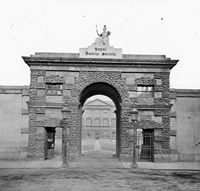 Entrance arch to Leinster House, home of the RDS, c.1863–1880.