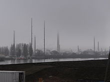 Photographie de la raffinerie en janvier 2013