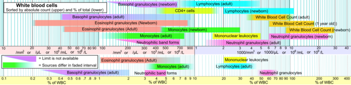 Complete Blood Cell Count Chart