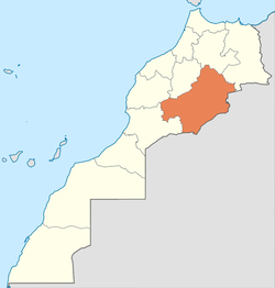 جهة تموقع محمية واحات جنوب المغرب