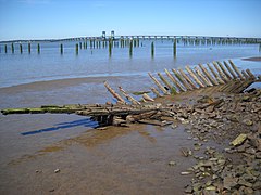 Remains of T. J. Potter in 2012. Remains of T J Potter on northeast shore of Youngs Bay, Astoria, OR, 2012.jpg