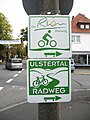 Ausschilderung Rhön bzw. Ulstertal-Radweg in Philippsthal (Werra)