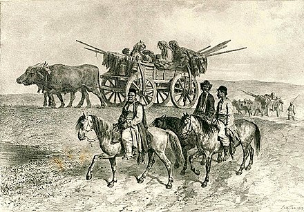 A Romani family travelling (1837 print)