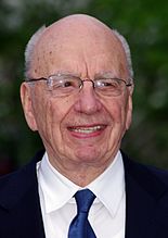 Rupert Murdoch co-founded the Fox Broadcasting Company, along with media executive Barry Diller. Rupert Murdoch 2011 Shankbone 3.JPG