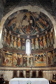 12th century frescoes in the Basilica di Saccargia in Codrongianos Saccargia, interno, ciclo del xiii sec. 02.JPG