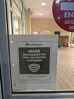 Covid-19 Masking sign at Safeway