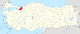 Sakarya-provinsen - Beliggenhed