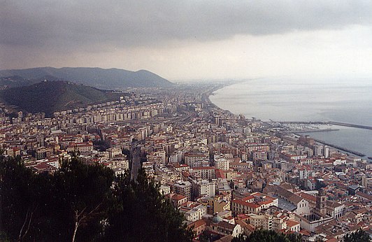Uitzicht over Salerno