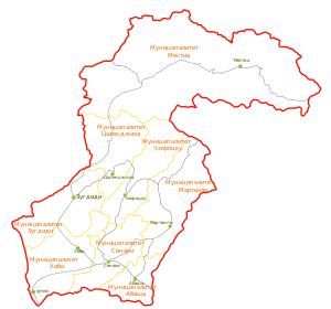 Самегрело-Верхняя Сванетия на карте