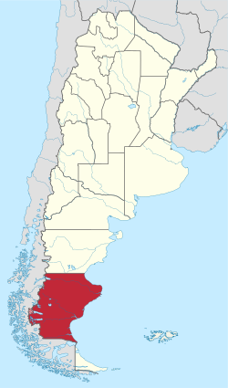 Location of Santa Cruz within Argentina