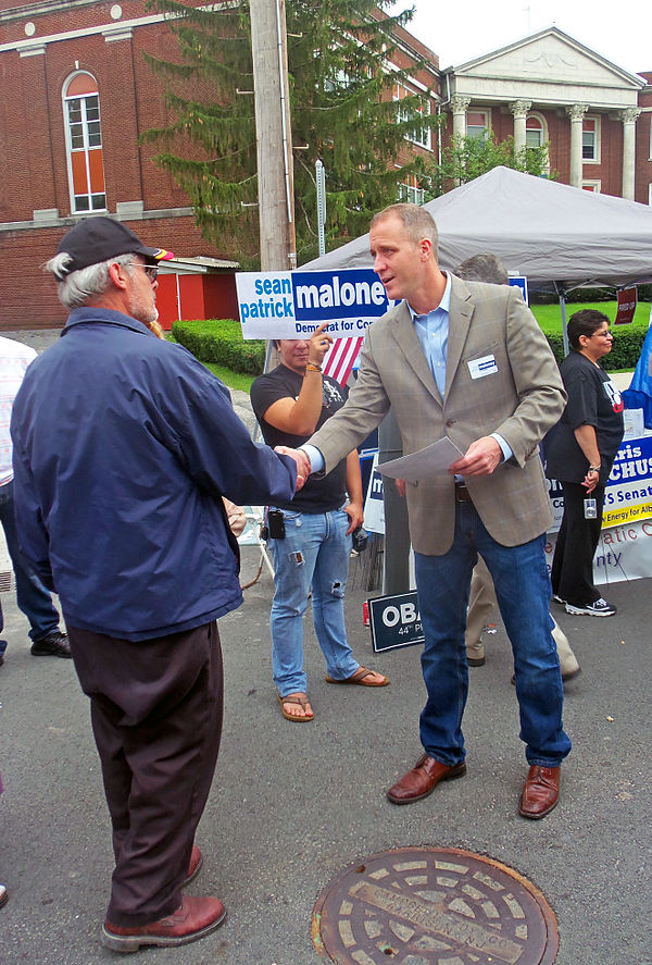 Maloney campaigning in Walden