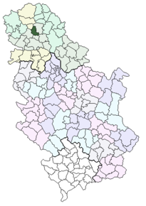 Localizarea comunei Srbobran în Serbia