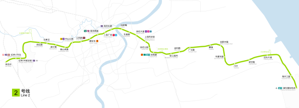 上海地鐵2號綫地圖