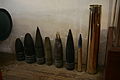 Musée national de la Marine de Port-Louis : various shells and cases used by the French navy.