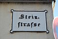 Historisches Straßenschild in Lübeck "Steinstraße"
