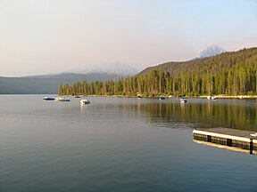 Smoke over Redfish Lake