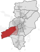 Map with the district highlighted