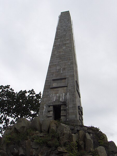 The upper portion of the obelisk