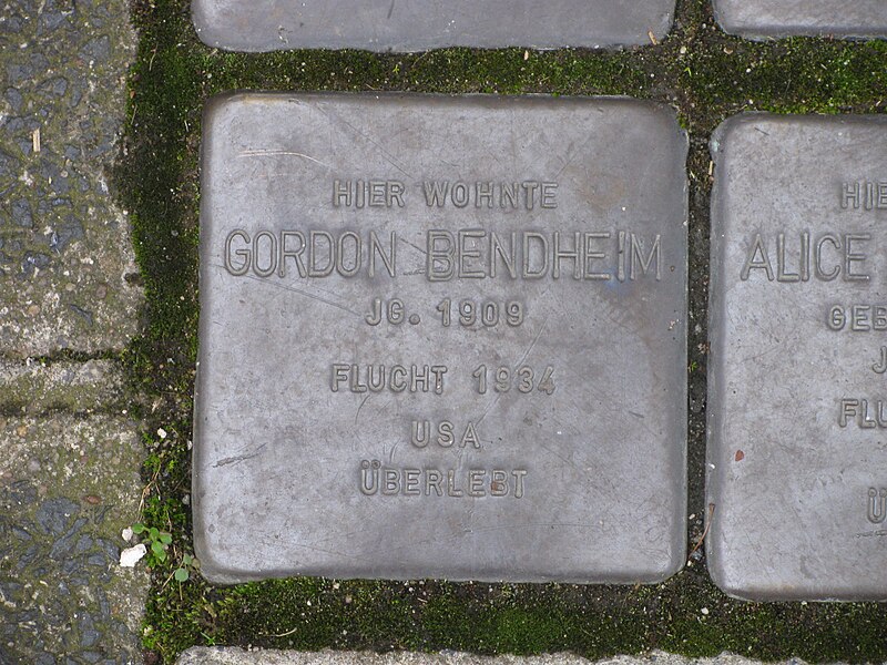 Datei:Stolperstein Gordon Bendheim, 1, Wallstraße 21, Götzenhain, Dreieich, Landkreis Offenbach.jpg
