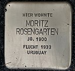 Stolperstein für Moritz Rosengarten, Laubestraße 24, Dresden.JPG