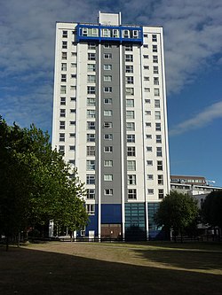 St Francis Court, originally Franciscan Tower, is the 3rd tallest building in the town