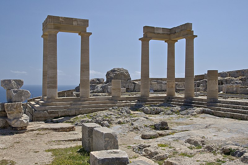 File:Temple Athena Lindos Rhodes.jpg