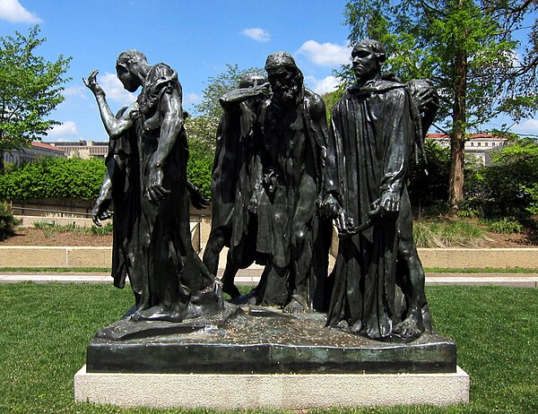 Auguste Rodin, The Burghers of Calais, 1889, Hirshhorn Museum and Sculpture Garden, Washington, D.C., cast 1943.[1]
