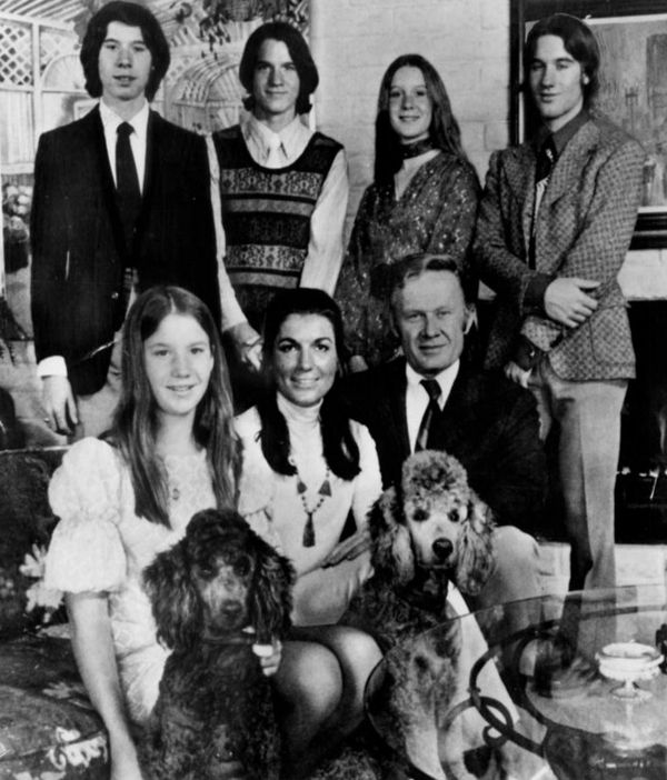 The Loud family, subjects of the pioneering PBS series An American Family. During filming, the parents decided to divorce and son Lance (top right) ca