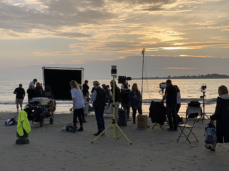 File:The Salt Path film set at East Head on West Wittering.jpg