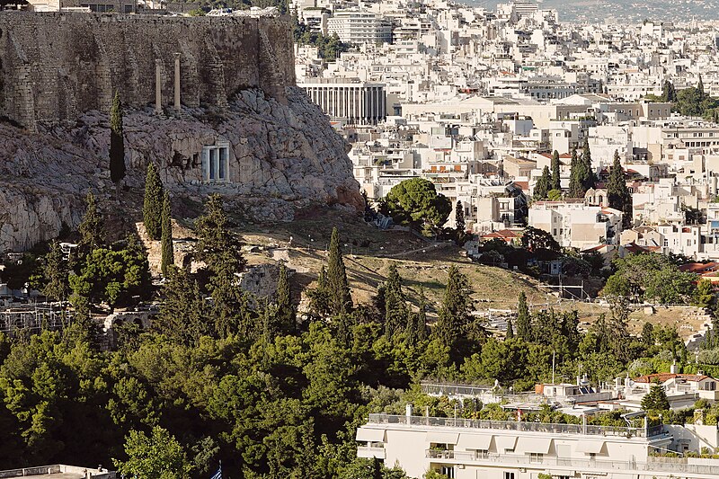 File:The Theatre of Dionysus from Philopappos Hill on June 9, 2020.jpg