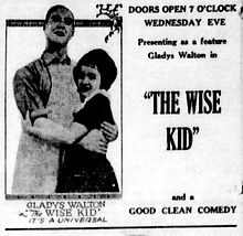 Описание изображения Thewisekid - newspaperad - 1922.jpg.