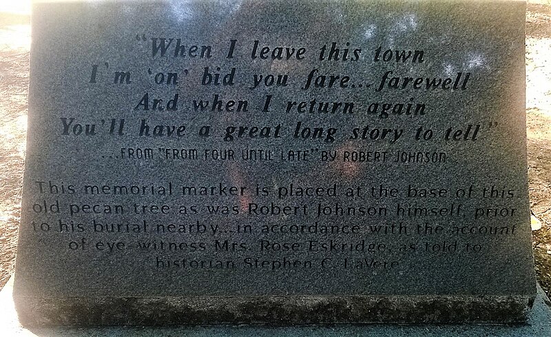 File:This is a quote on the back of Robert Johnsons marker from his song "From Four Until Late".jpg