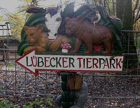 Tierpark Lübeck Schild