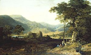 The Abbey on a bend of the Wye, William Havell, 1804