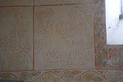 English: Fresco in Tirsted Church, Lolland, Denmark