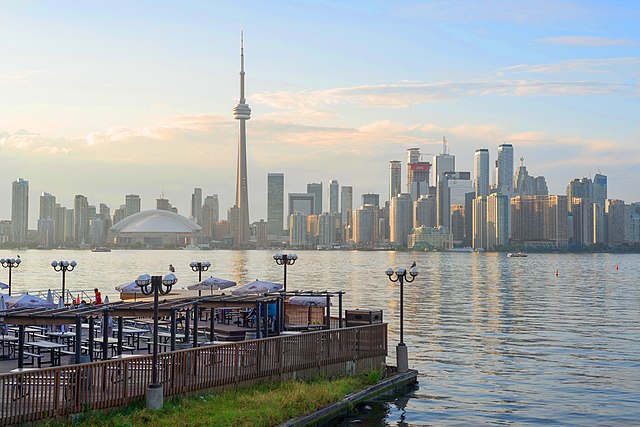 Skyline of Downtown Toronto seen from the Toronto Islands in August 2017