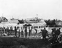 Troops from 51st Highland Division unloading stores from tank landing craft on the opening day of the Allied invasion of Sicily, 10 July 1943. A17916.jpg