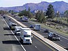 View of Smith Rock State Park from Highway 97 in Redmond