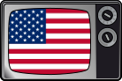  Television set with US flag for Wikipedia userbox icons, or other things.