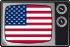 drapeau des États-Unis dans une télévision