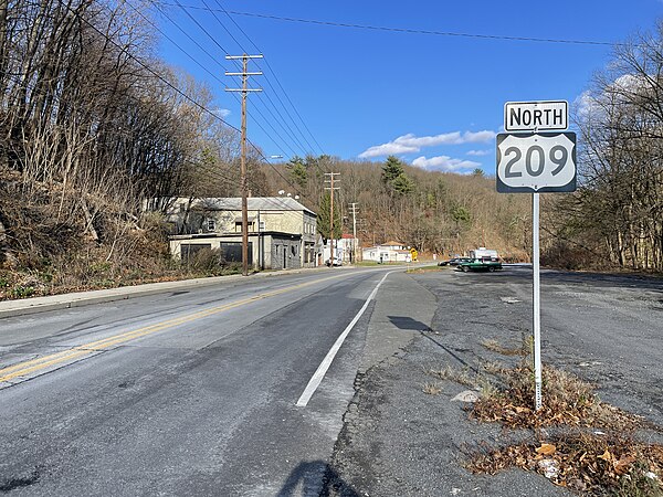 US 209 northbound in Pottsville