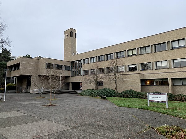 The Clearihue building houses the Faculty of Humanities and the Department of University Systems.