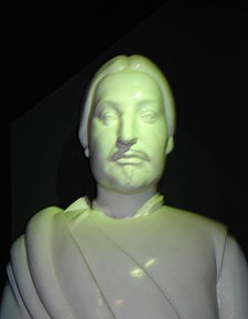 A bust of William II, Earl of Ross, made for display in the Tain Museum in Tain Ross-shire UilleamII.JPG