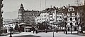 Um 1900, Blick nach Westen gegen das Bellevue. Von den Denzlerhäusern an der Torgasse stehen erst die Baugespanne.